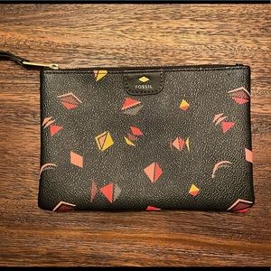 Fossil Wristlet - Black with Geometric Shapes